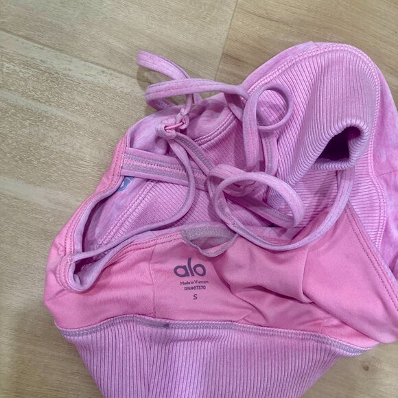 Alo Sports Bra, Pink, Small - Picture 3 of 4